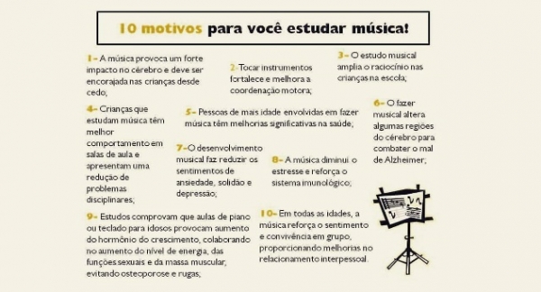 10 motivos para você estudar música!
